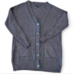 Cyrus gray button up cardigan. Size XS. Soft!